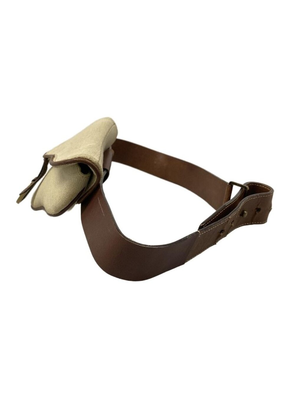 Dior Waist Pouch Saddle Bag Ivory Dark Brown Leather - Picture 4 of 15